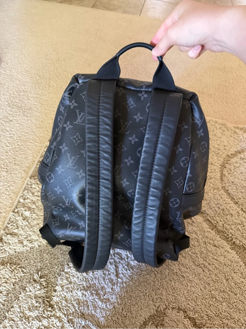 Louis Vuitton Monogram Eclipse Canvas Backpack in Black